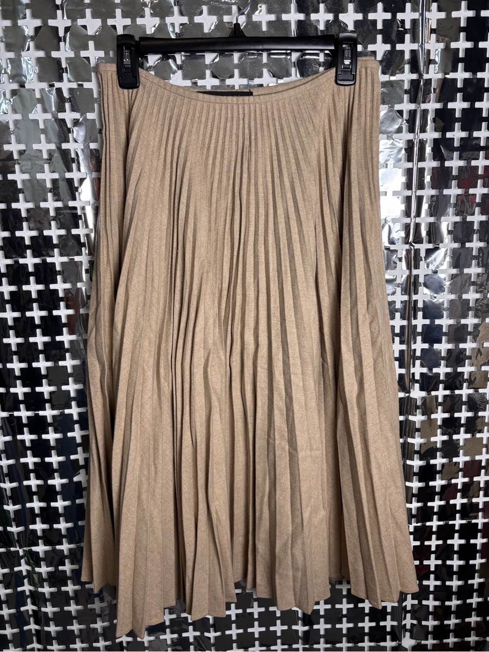 Ralph Lauren Pleated Maxi Skirt in Taupe
